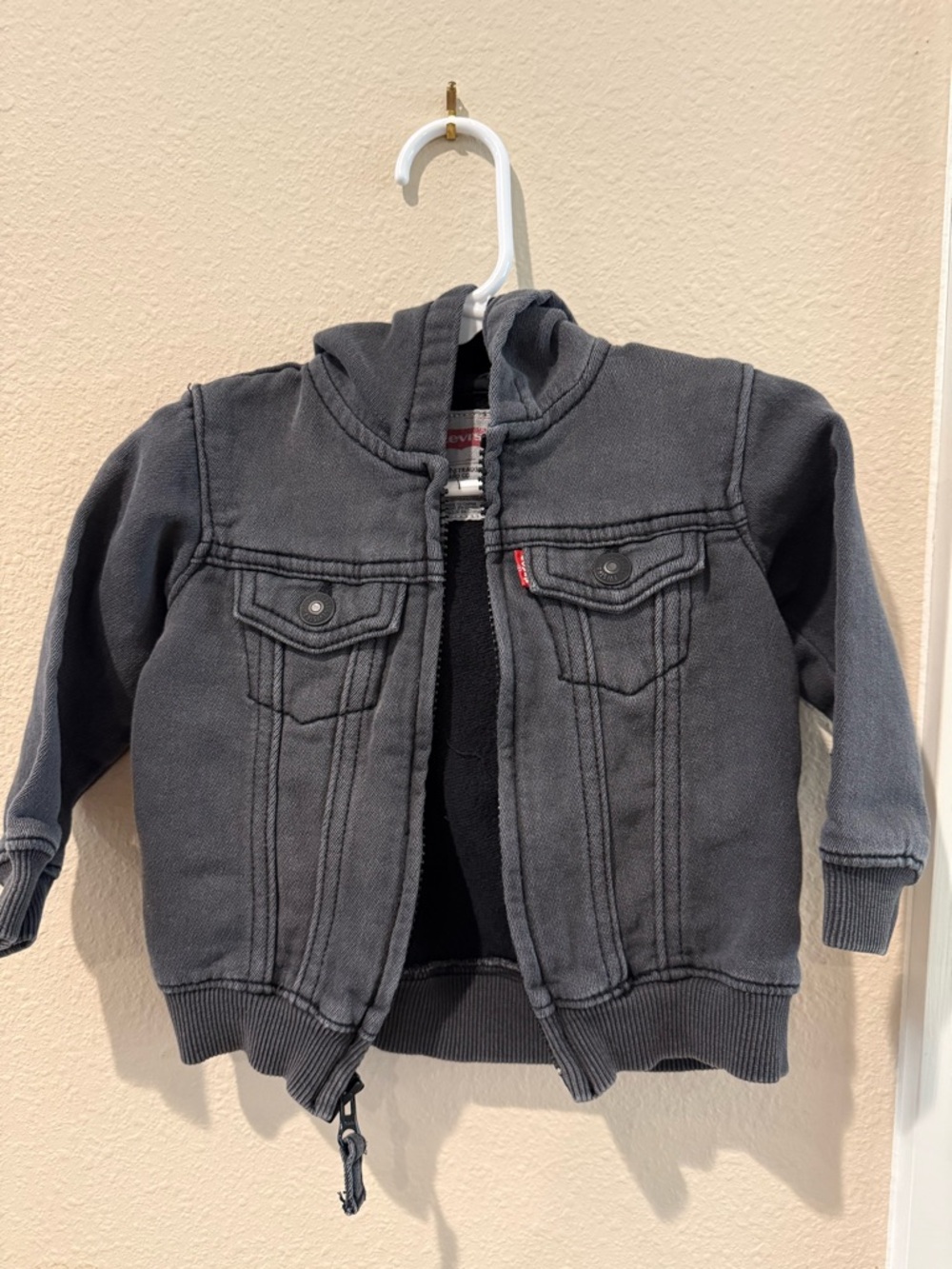 Levi's Toddler Hooded Jacket in Charcoal